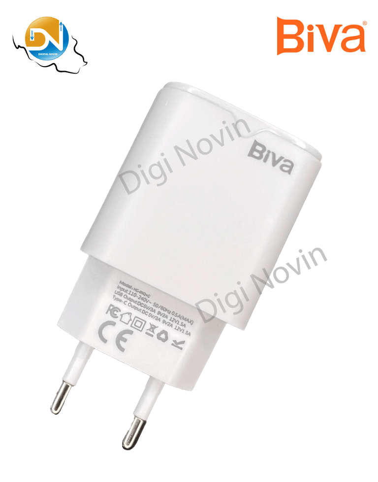 شارژر دیواری بیوا Biva HC-04Q+C توان 18 وات